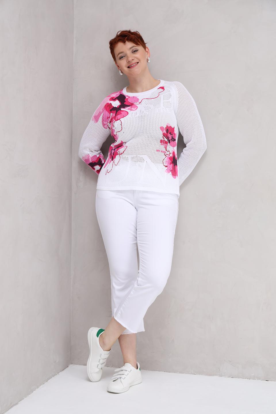 Пуловер Rabe collection с цветами