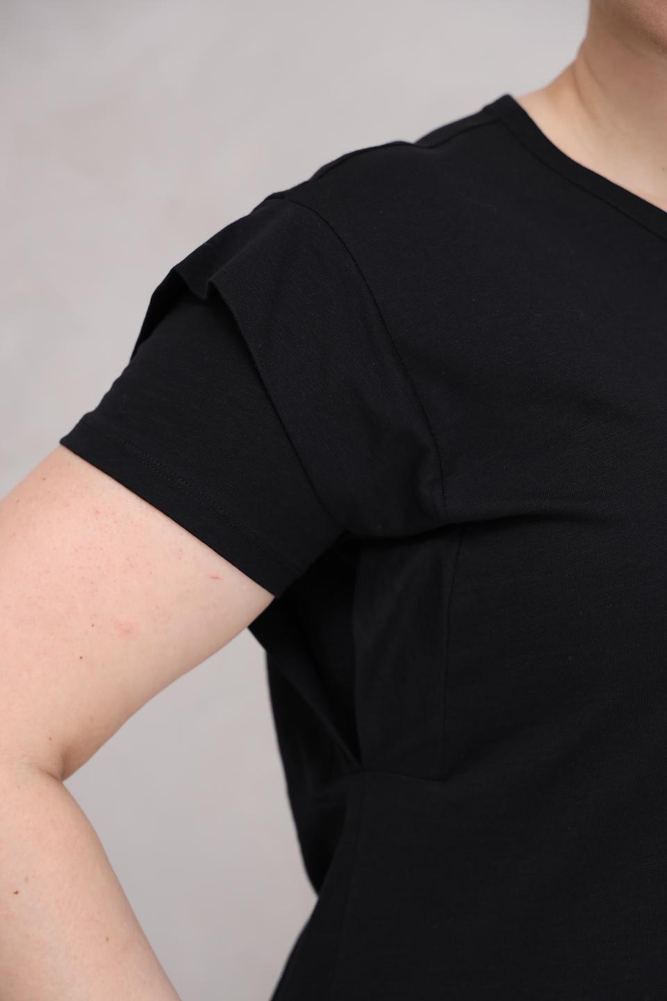 Футболка Lecomte с принтом чёрная