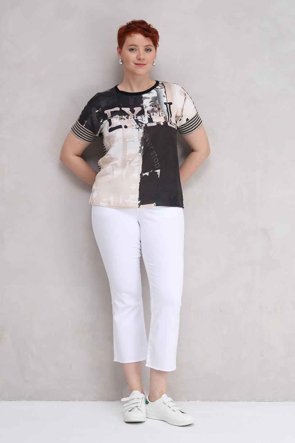 Футболка Lecomte с принтом чёрная