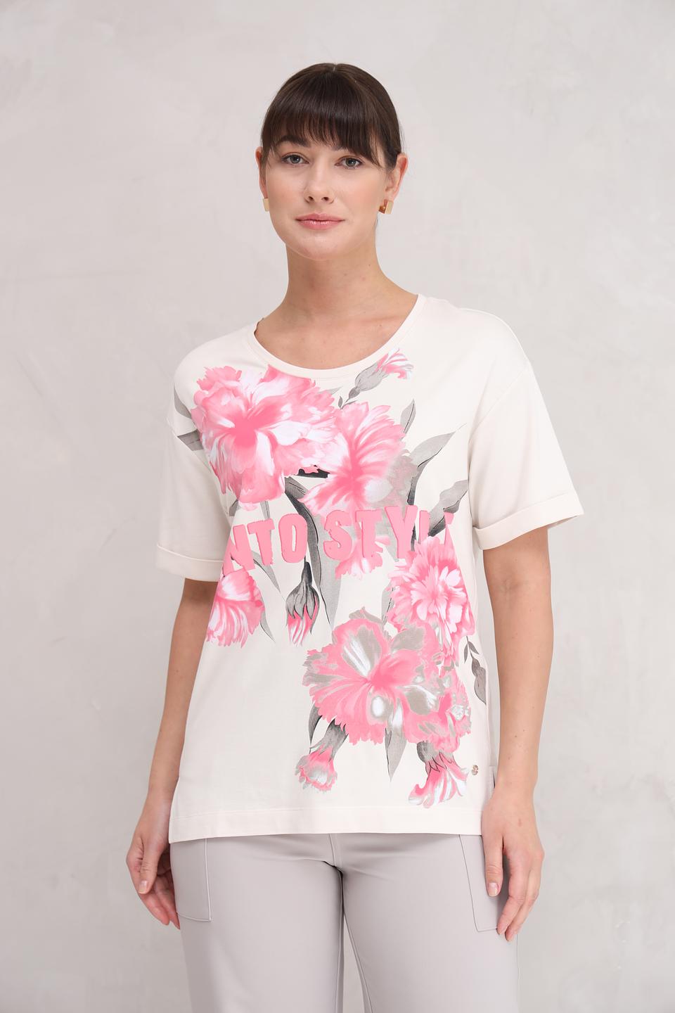 Футболка Monari с цветочным принтом