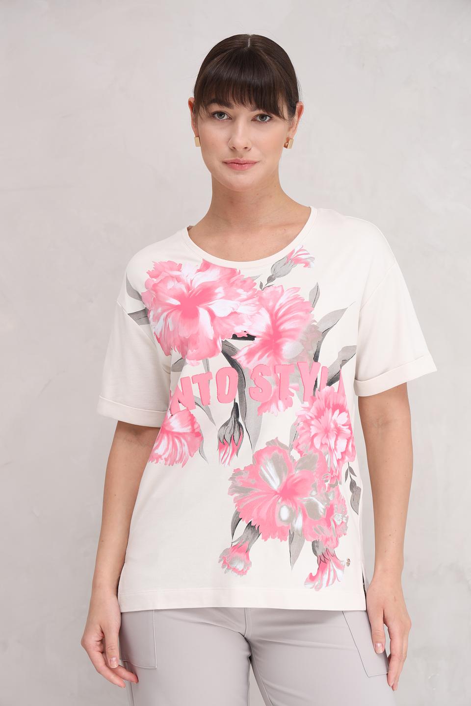 Футболка Monari с цветочным принтом