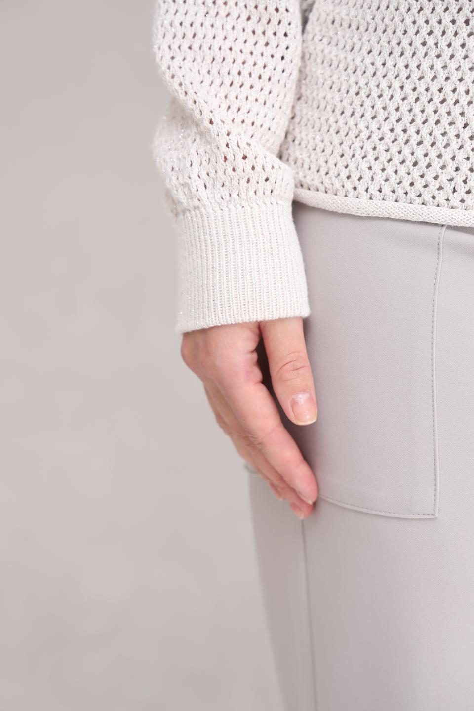 Пуловер Monari с ажурной вставкой