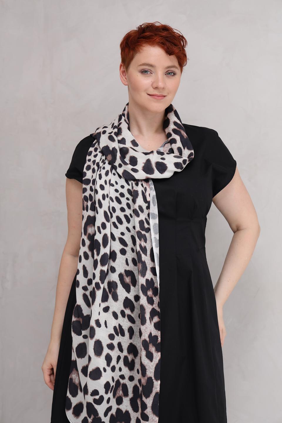 Шарф Monari с леопардовым принтом