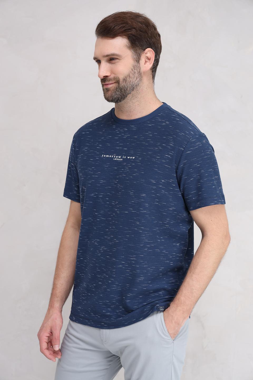 Футболка Lerros с принтом синяя