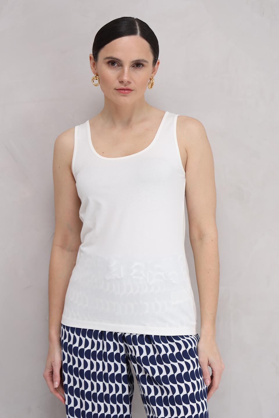 Топ Tom Tailor базовый белый