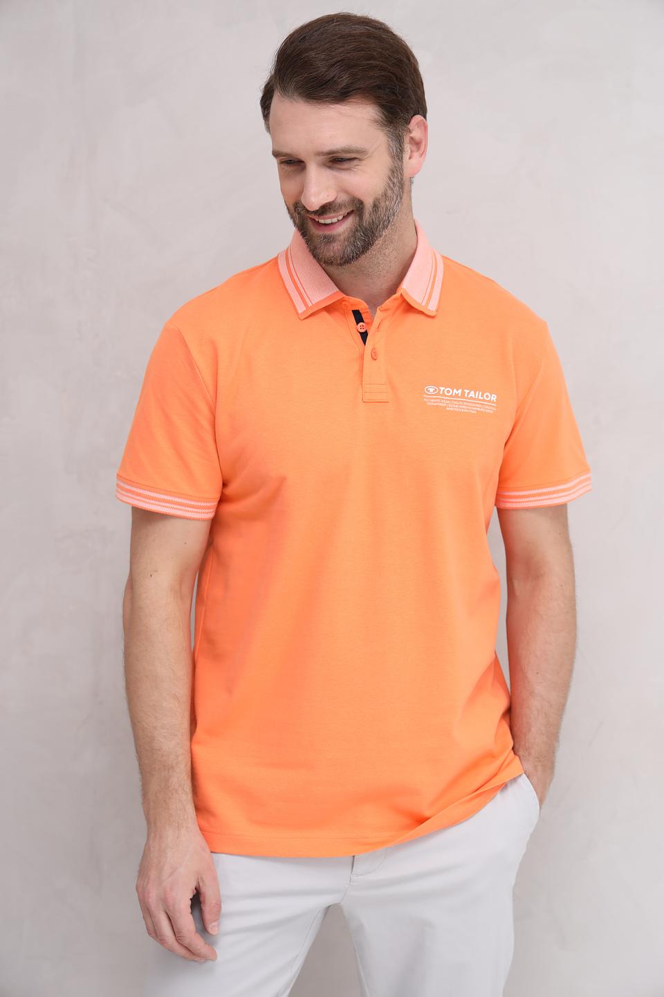 Поло Tom Tailor оранжевое