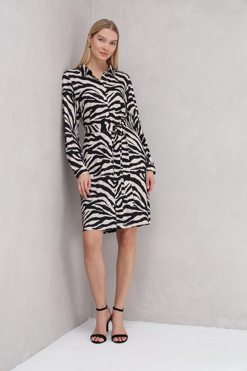 Платье Miss Lagotte приталенное зебра