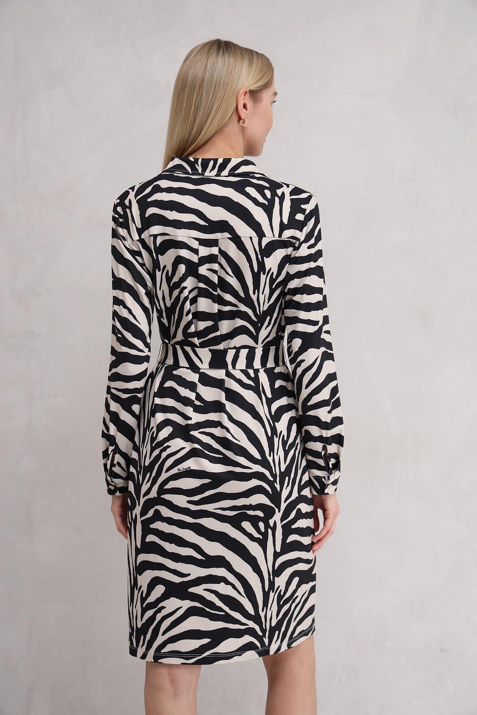 Платье Miss Lagotte приталенное зебра