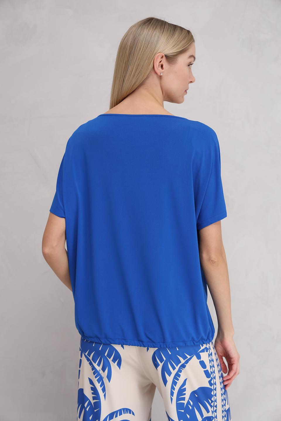 Блуза Miss Lagotte свободного кроя синяя