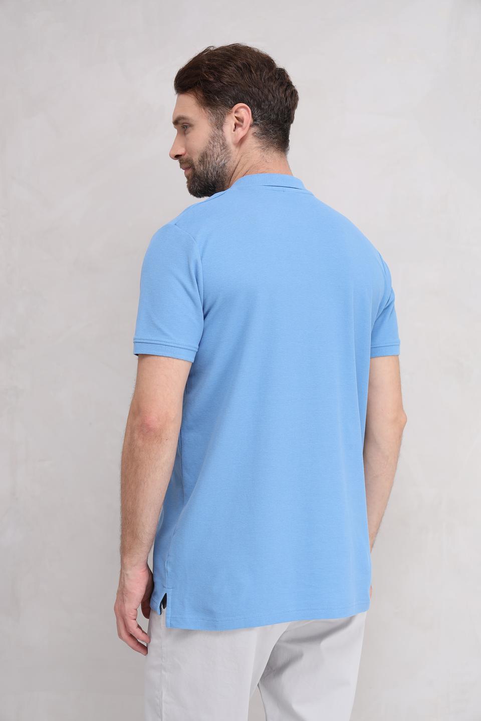 Поло Basefield голубое