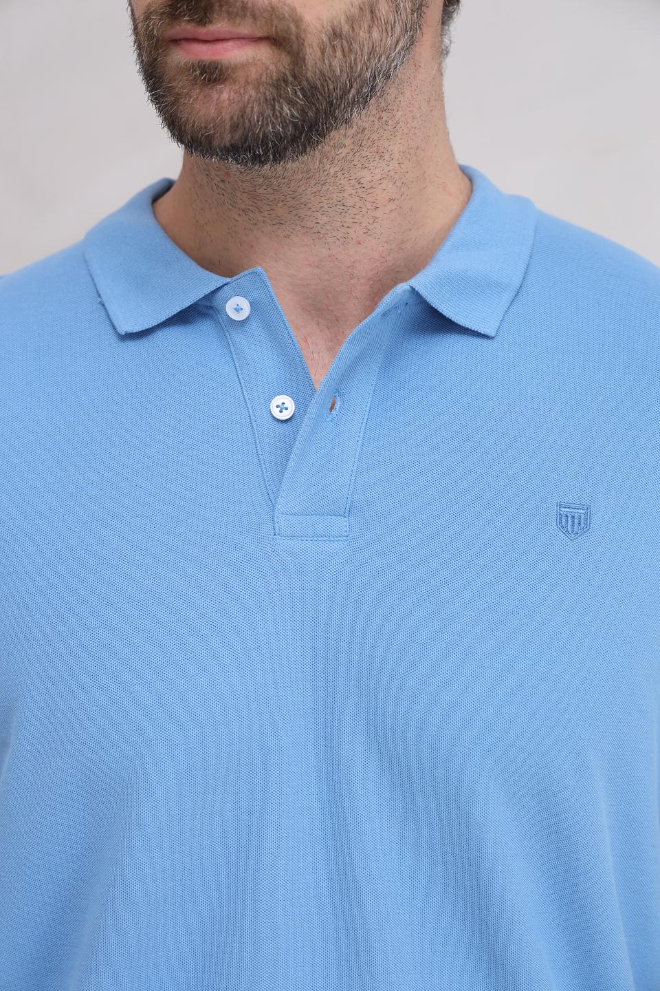 Поло Basefield голубое