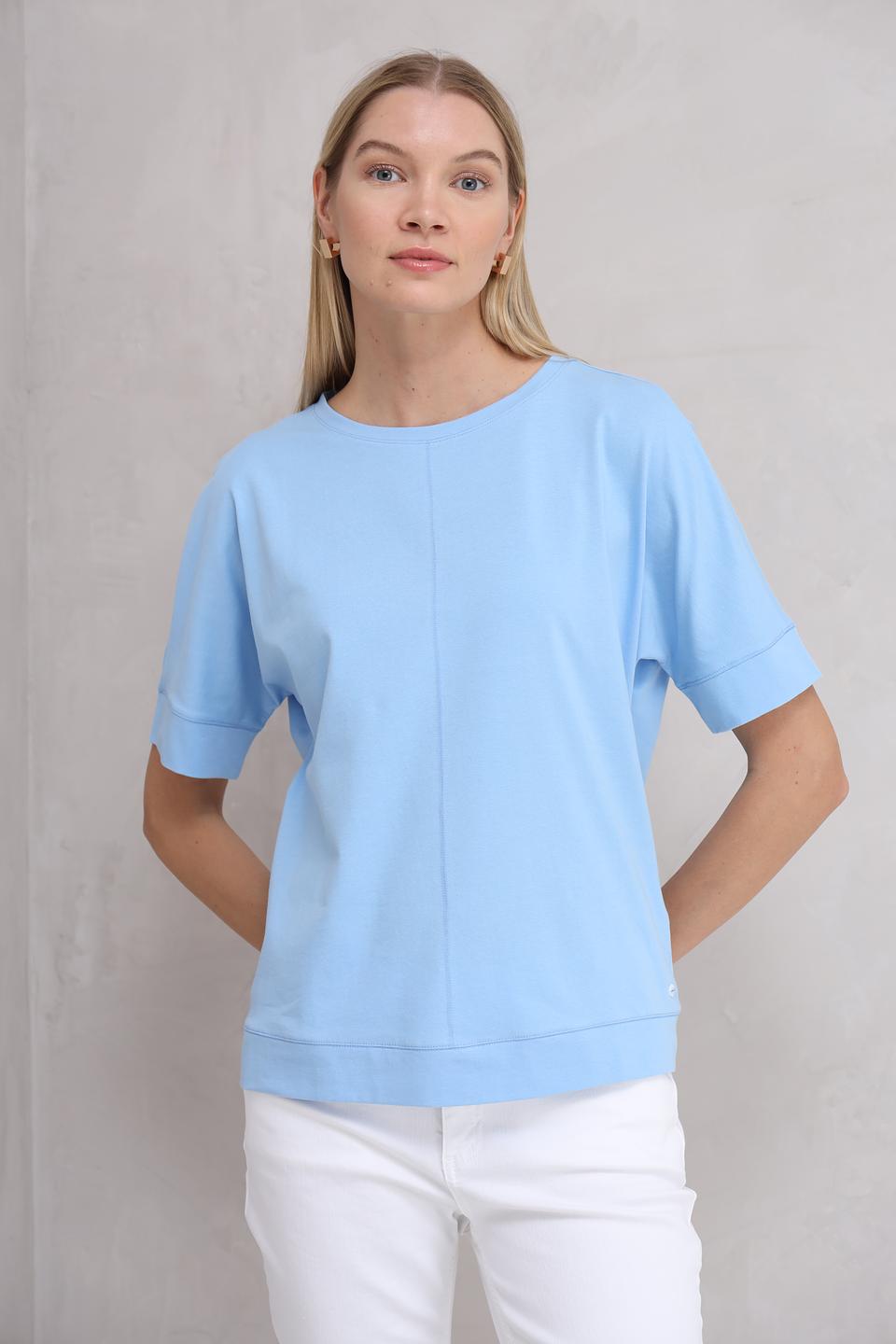 Футболка Olsen голубая с рукавом 3/4