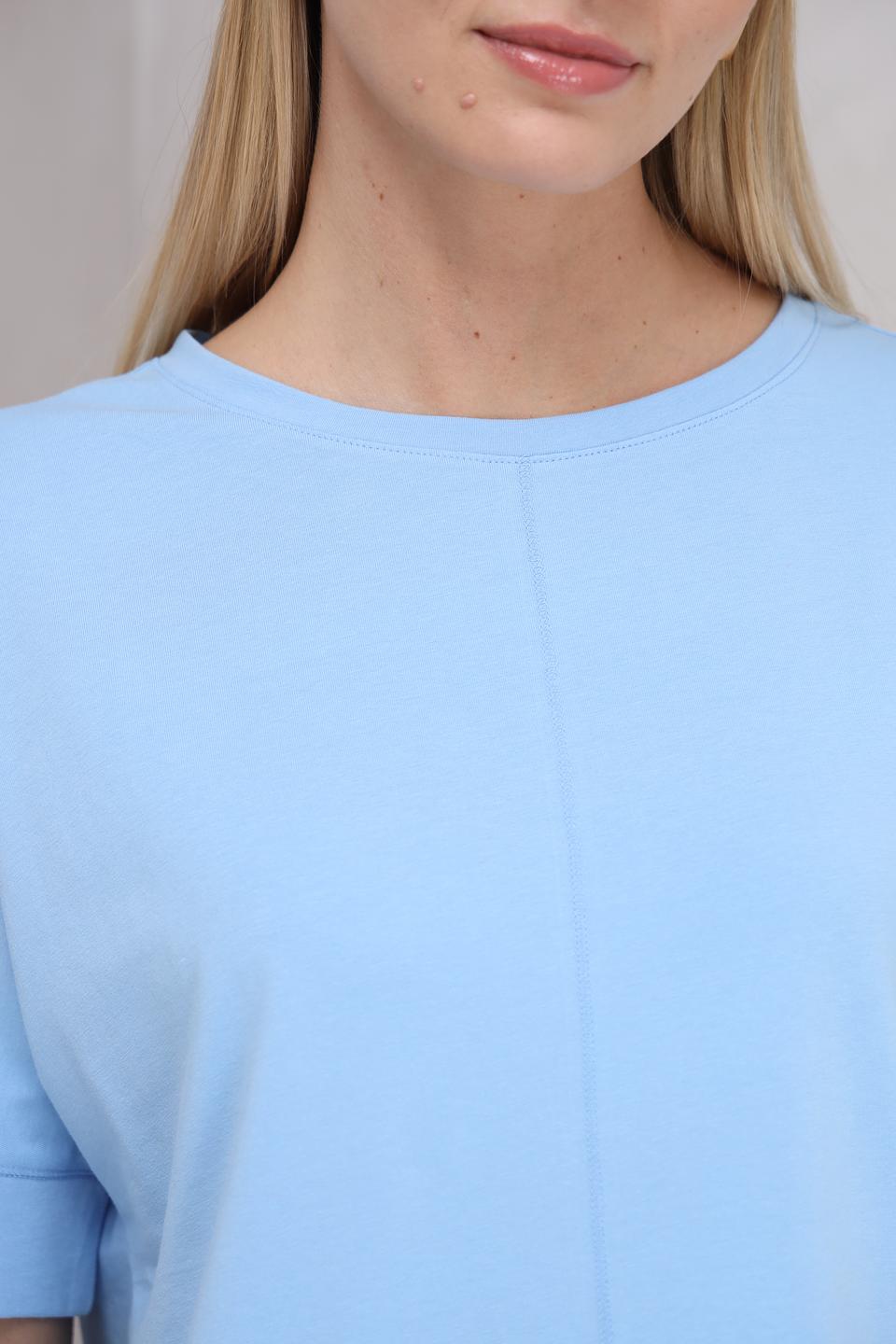 Футболка Olsen голубая с рукавом 3/4