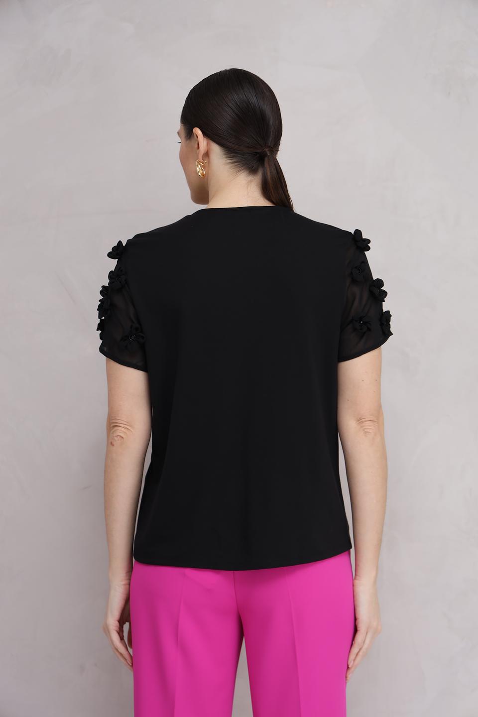 Блуза Taifun с рукавами-фонариками чёрная