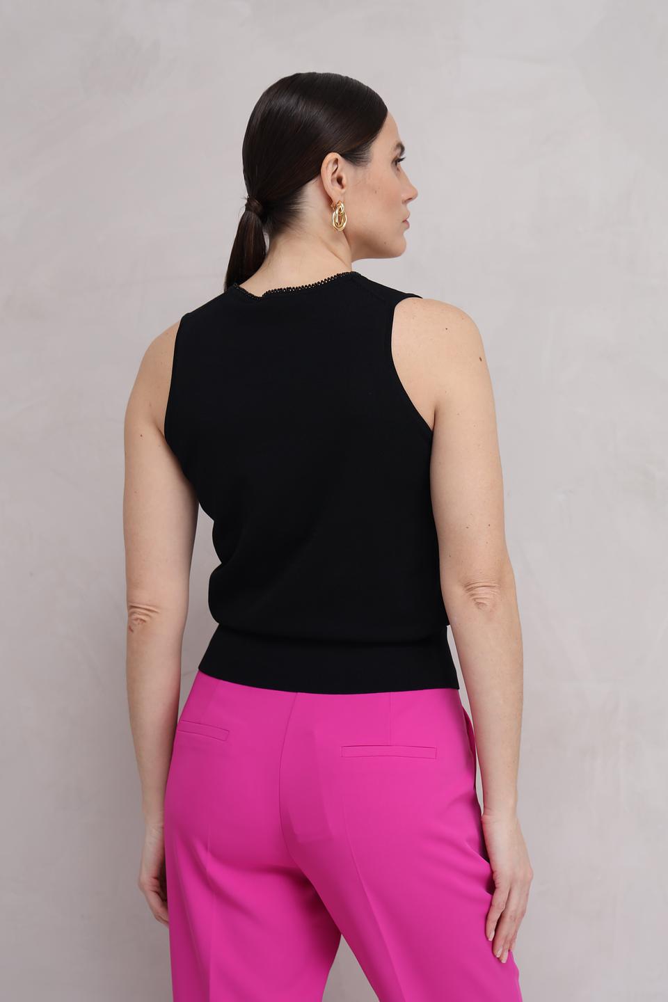 Топ Taifun чёрный с декором