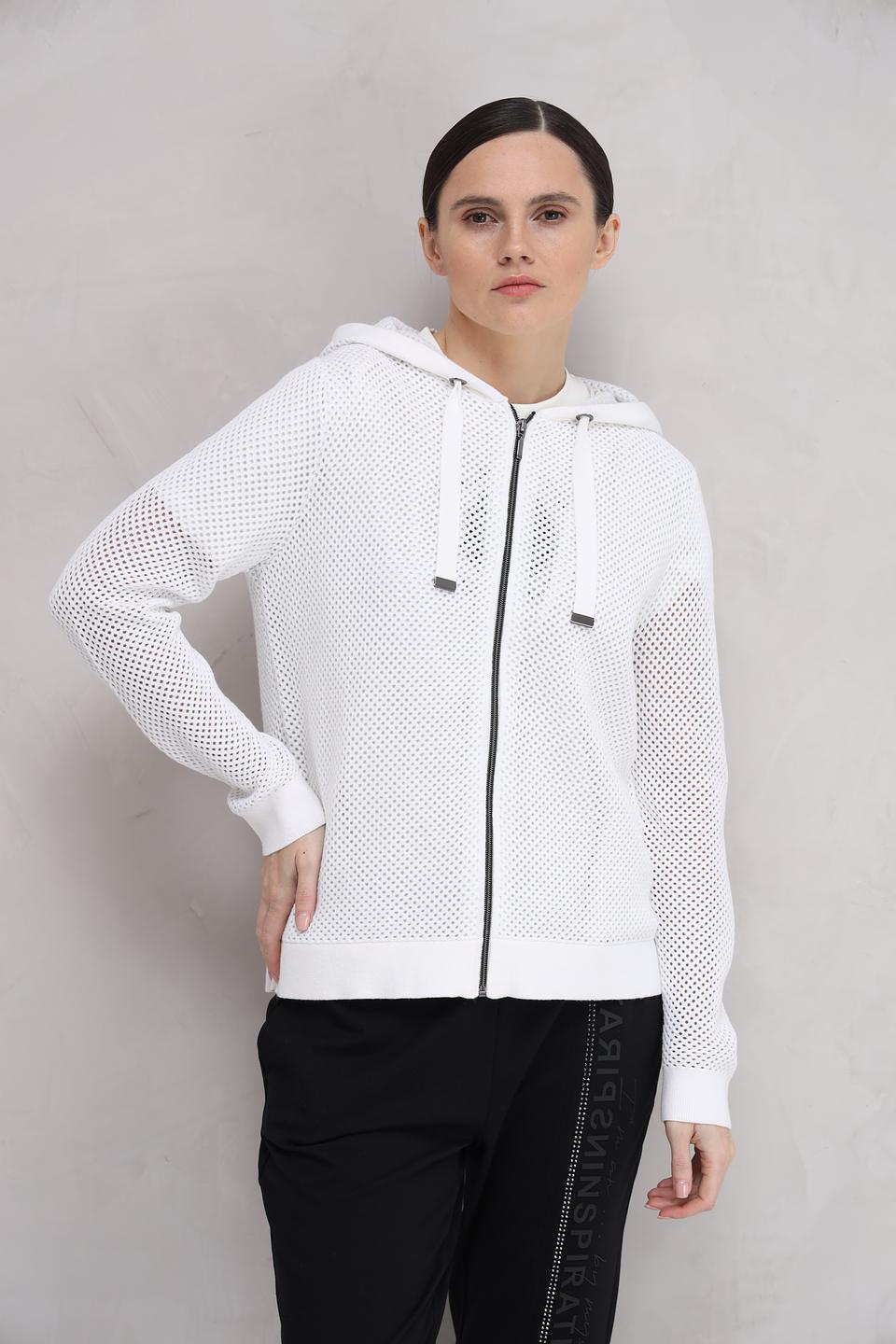 Жакет Lebek белый ажурный