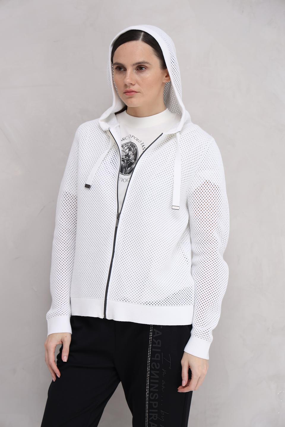 Жакет Lebek белый ажурный