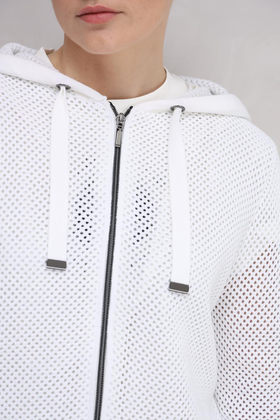 Жакет Lebek белый ажурный