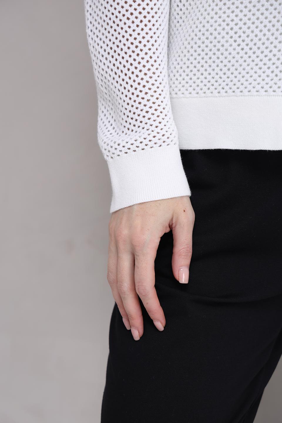 Жакет Lebek белый ажурный