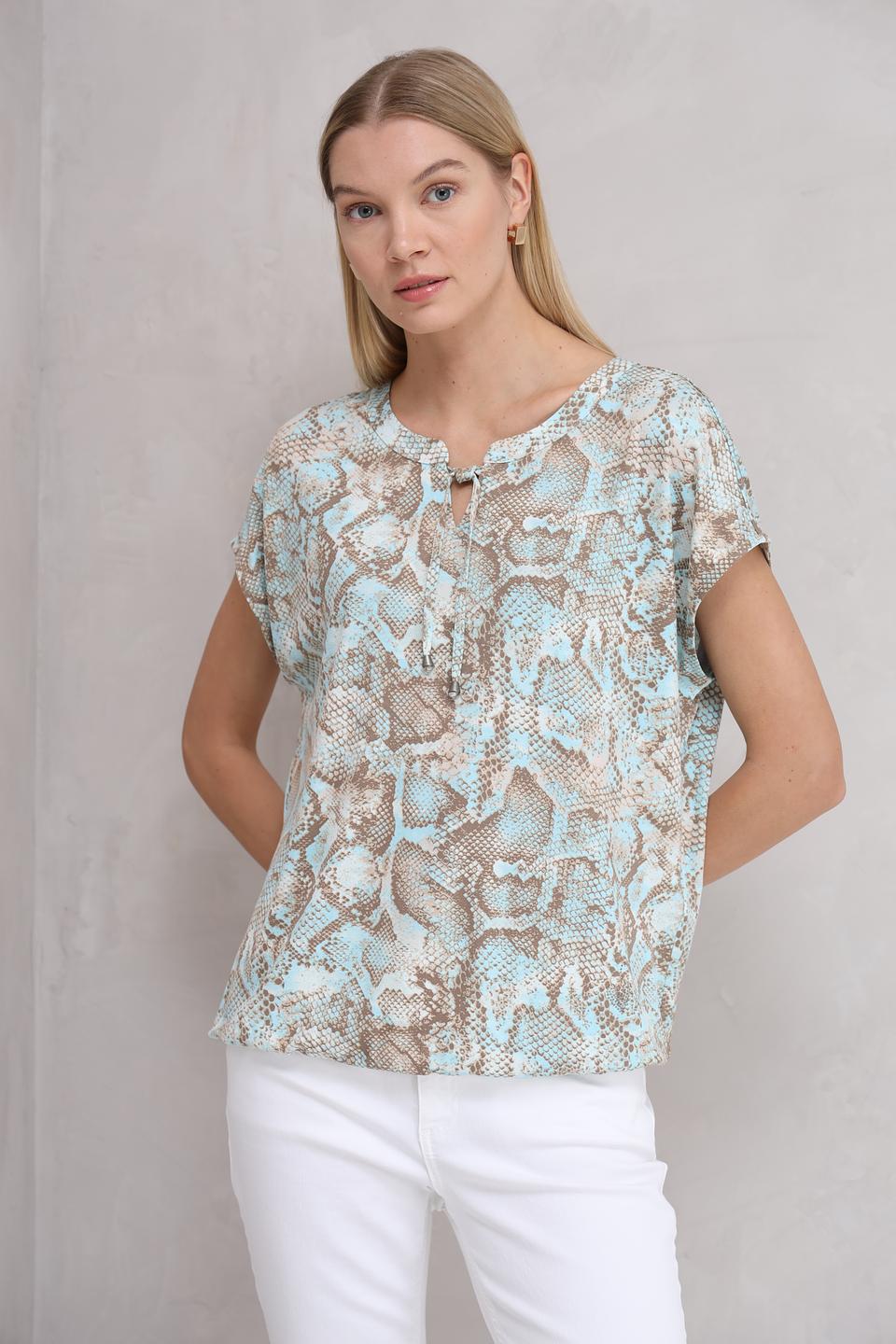 Футболка Lebek с принтом reptile