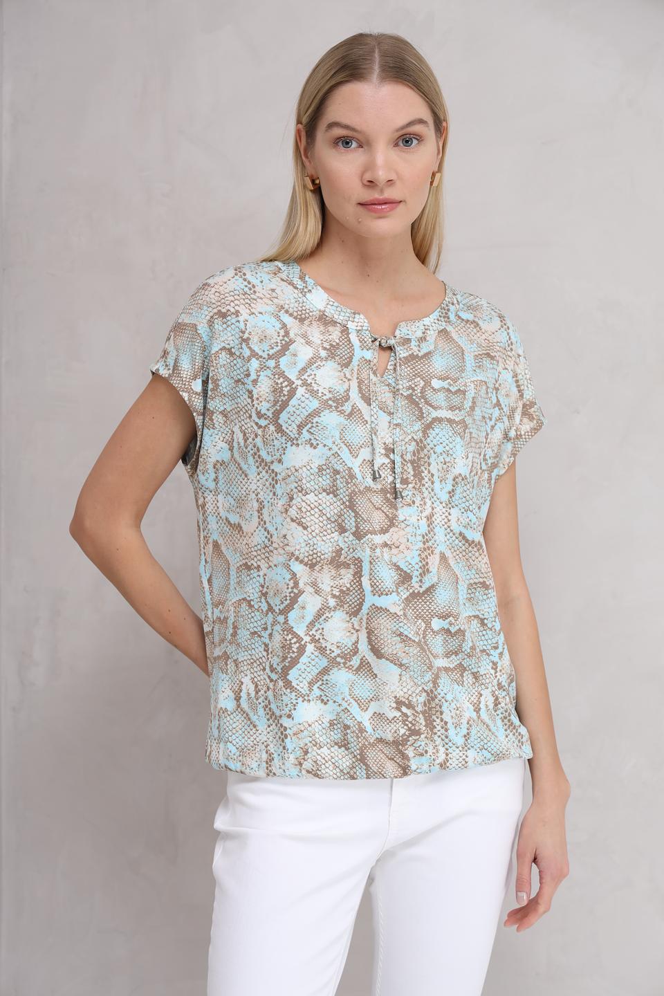 Футболка Lebek с принтом reptile