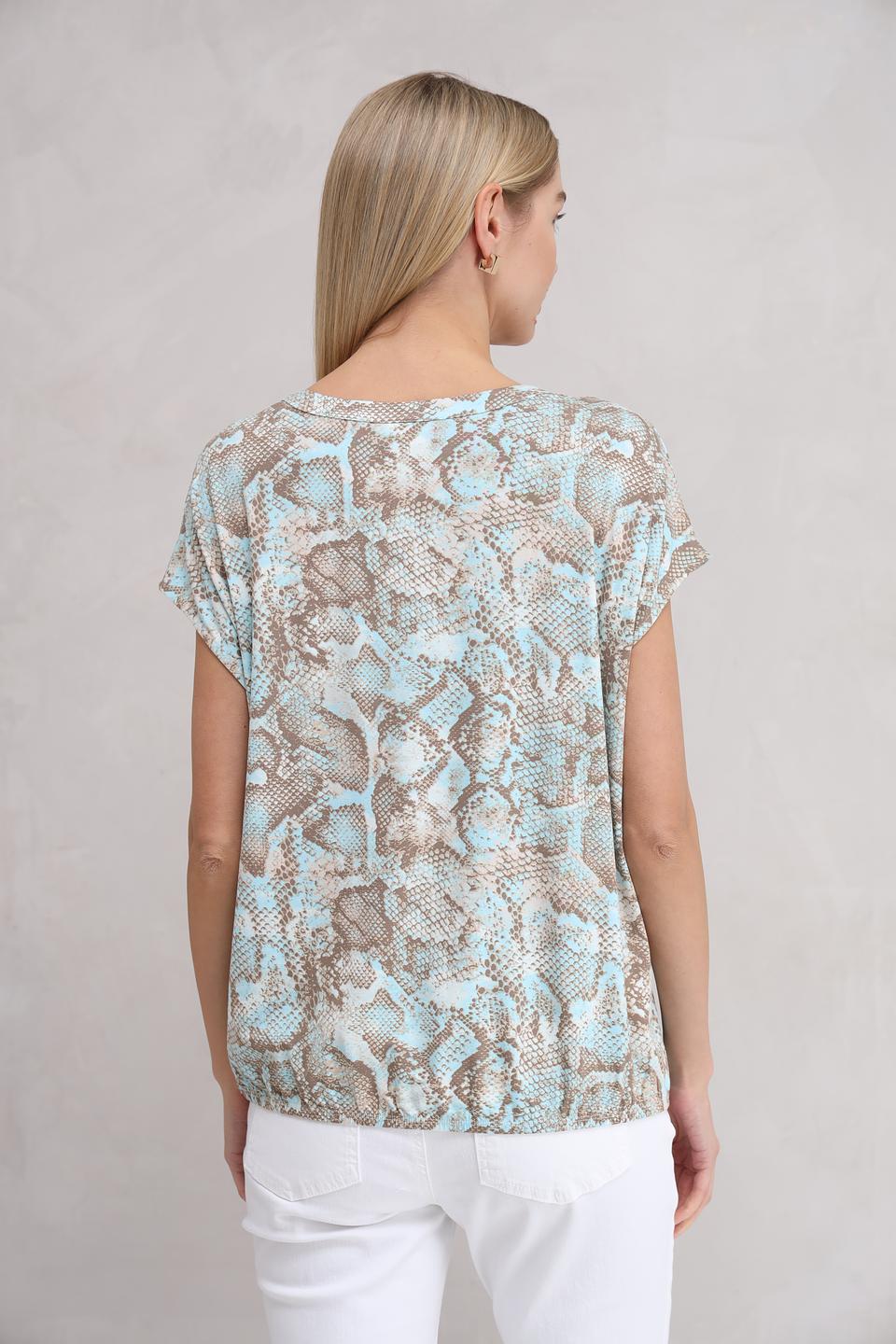 Футболка Lebek с принтом reptile