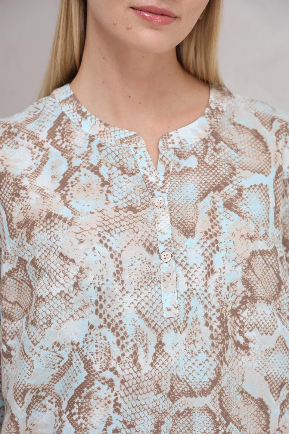 Блуза Lebek с принтом рептилия