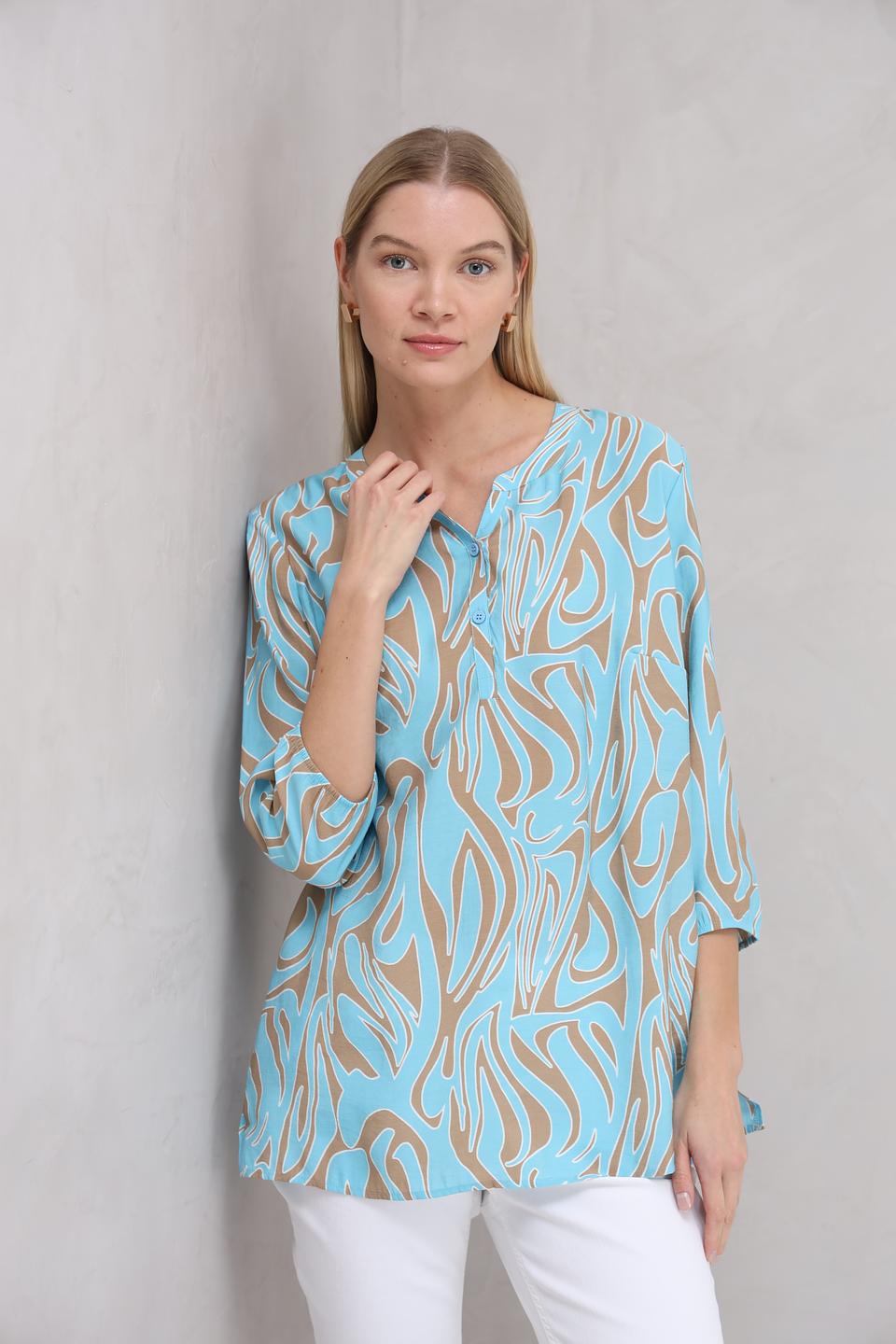 Блуза Lebek с абстрактным принтом