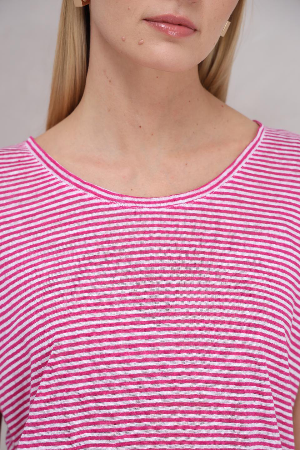 Футболка Oui в полоску малиновая