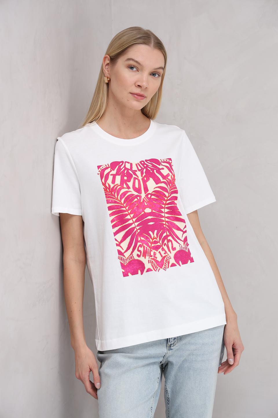 Футболка Oui с тропическим принтом