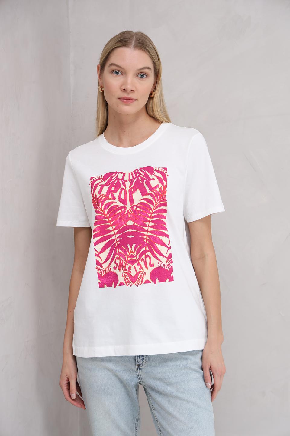 Футболка Oui с тропическим принтом