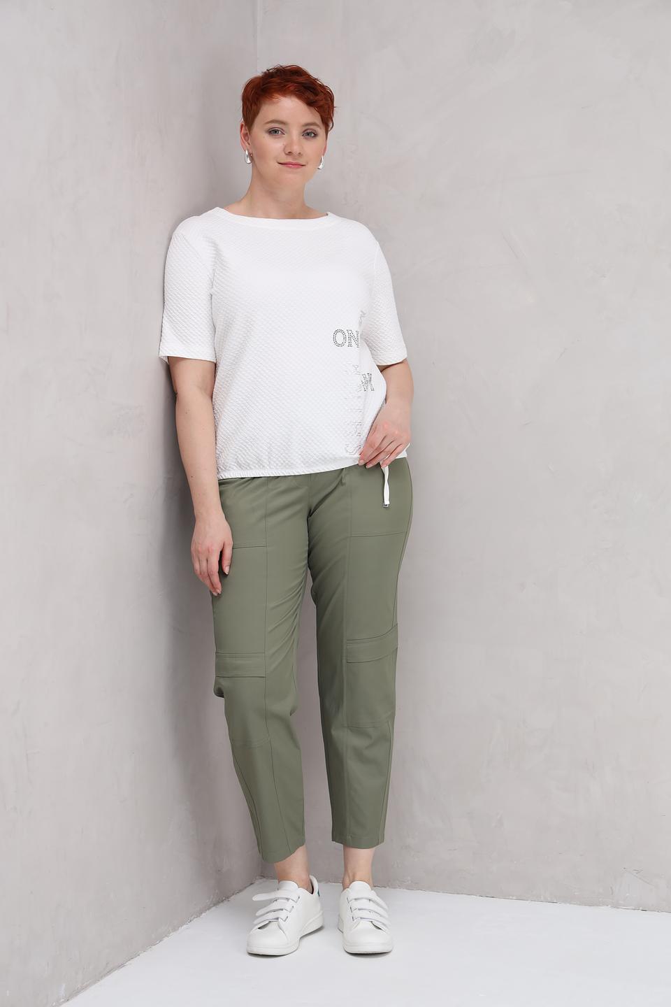 Пуловер Rabe collection с вышивкой белый