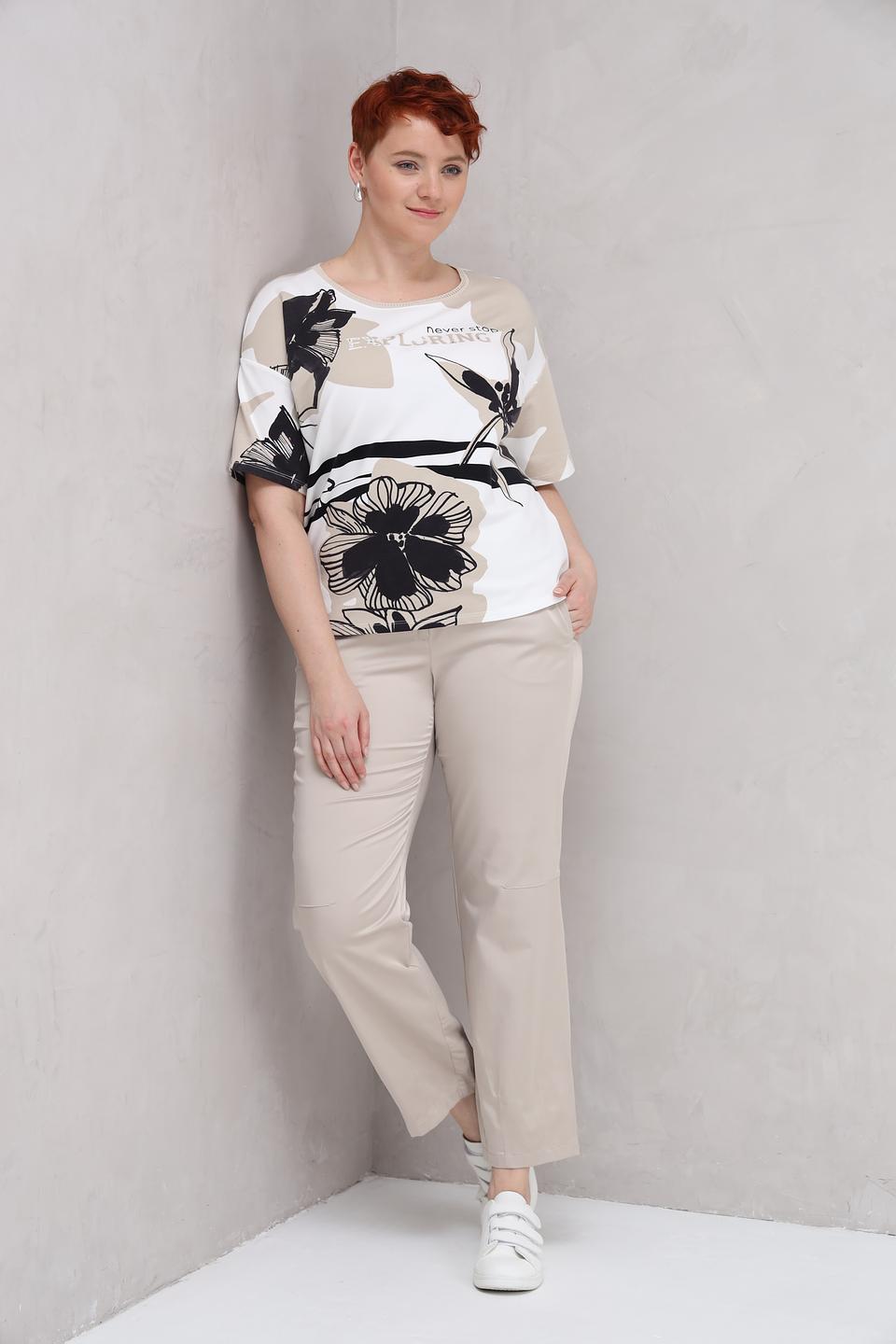 Футболка Lecomte с цветочным принтом