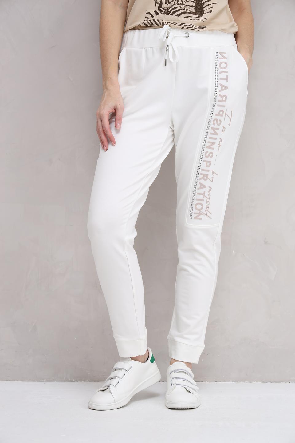 Брюки Monari белые с надписью