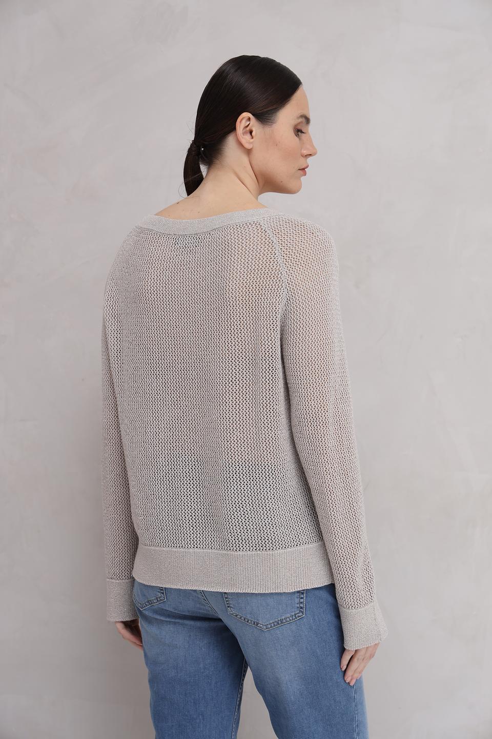 Пуловер Monari с вырезом бежевый