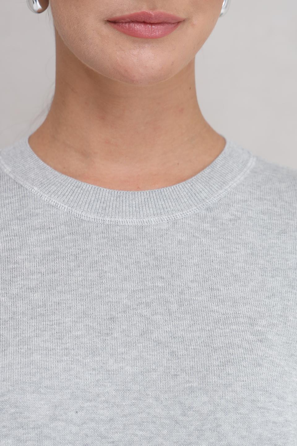 Пуловер Repeat серый меланж