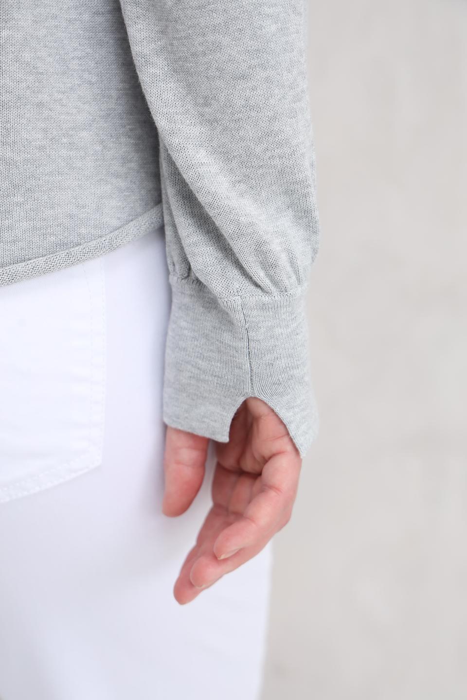 Пуловер Repeat серый меланж