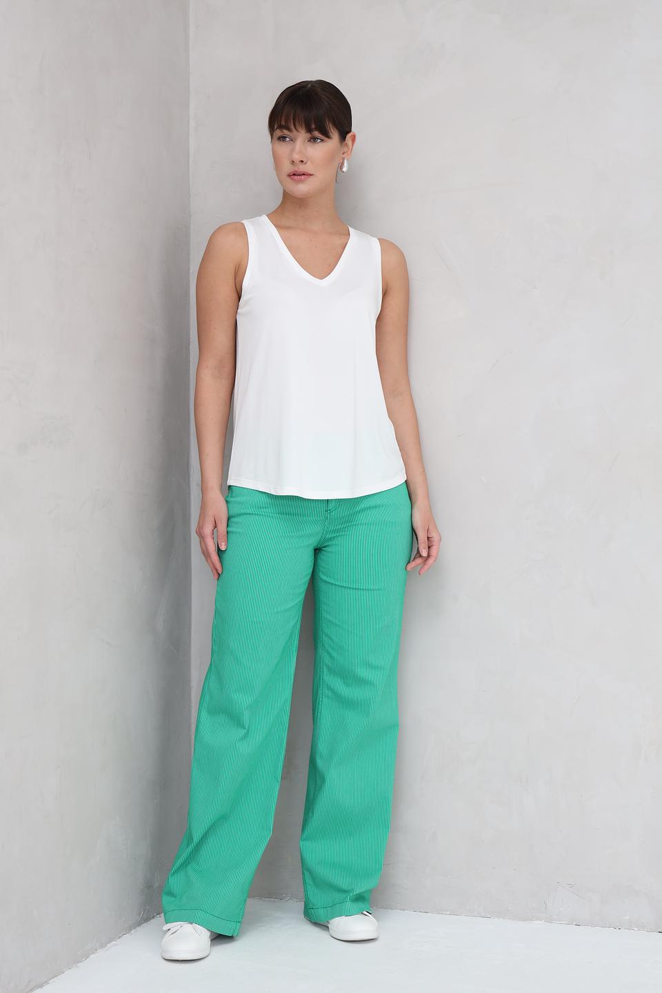 Брюки клёш Gardeur в полоску лайм