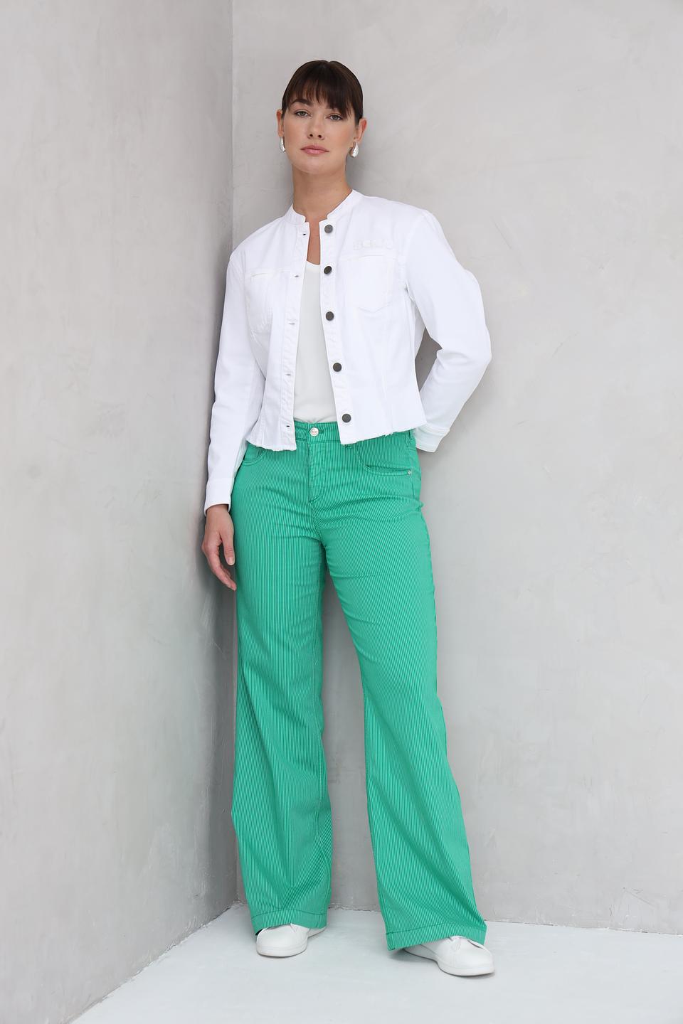 Брюки клёш Gardeur в полоску лайм