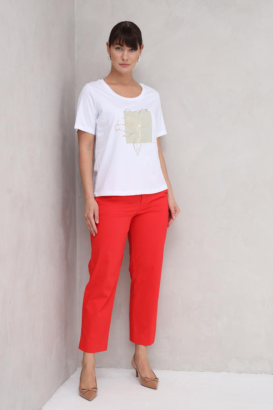 Брюки Bugatti красные прямые