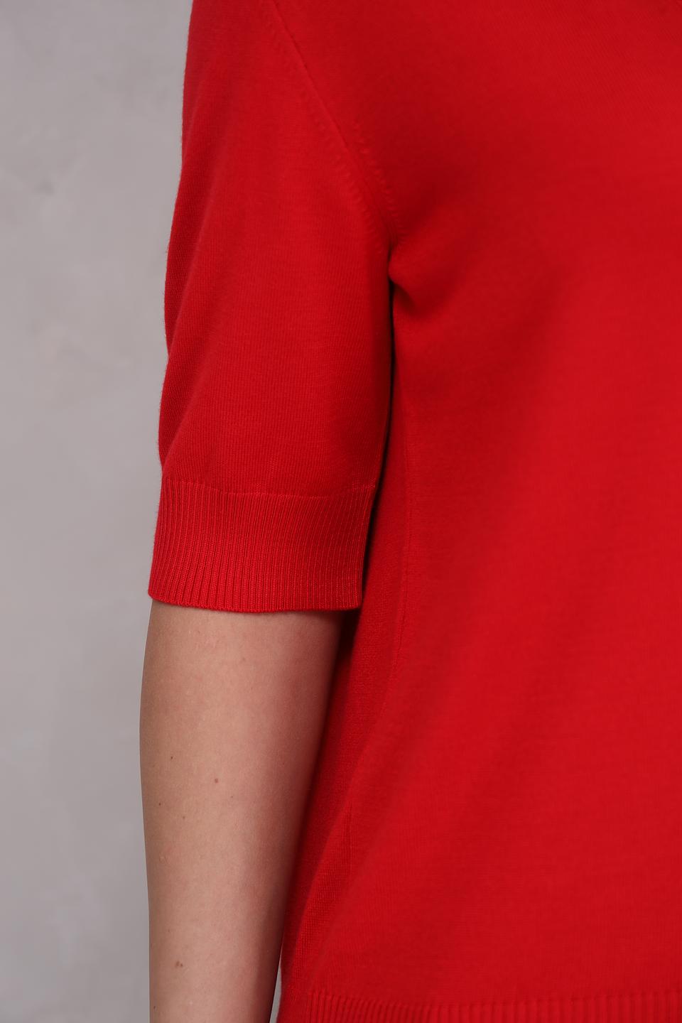 Пуловер Bugatti красный с воротником-поло