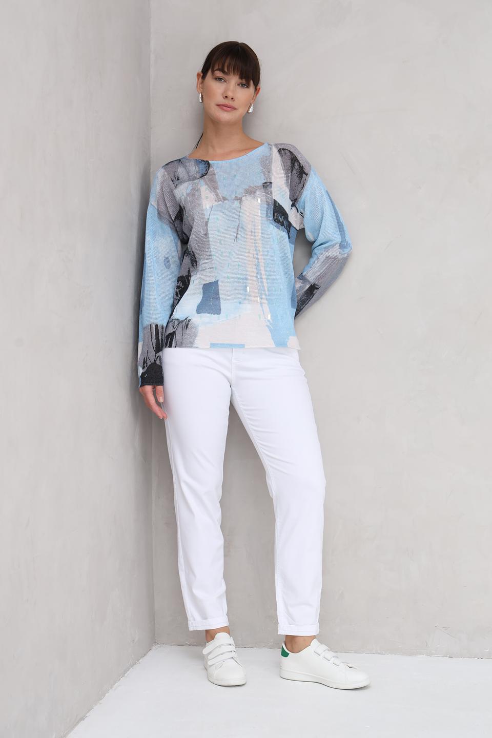 Пуловер Lecomte с абстрактным рисунком