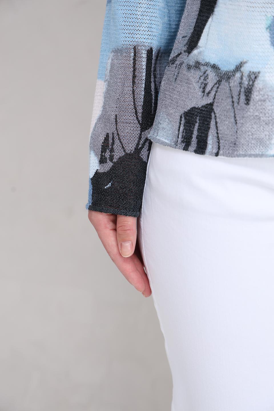 Пуловер Lecomte с абстрактным рисунком