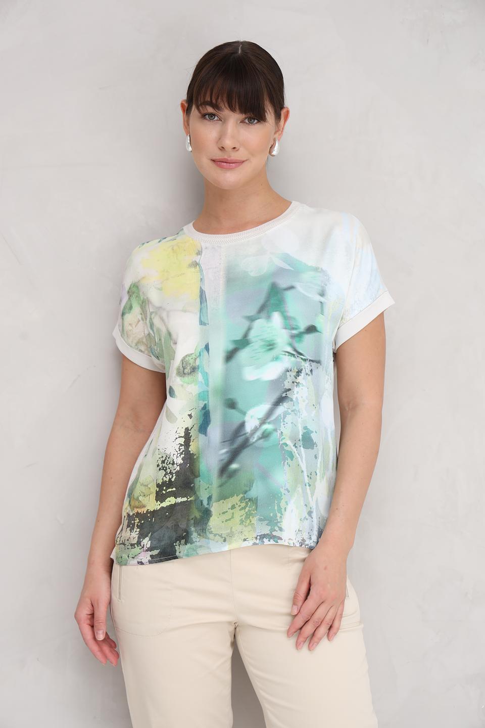 Блуза Lecomte с абстрактным принтом