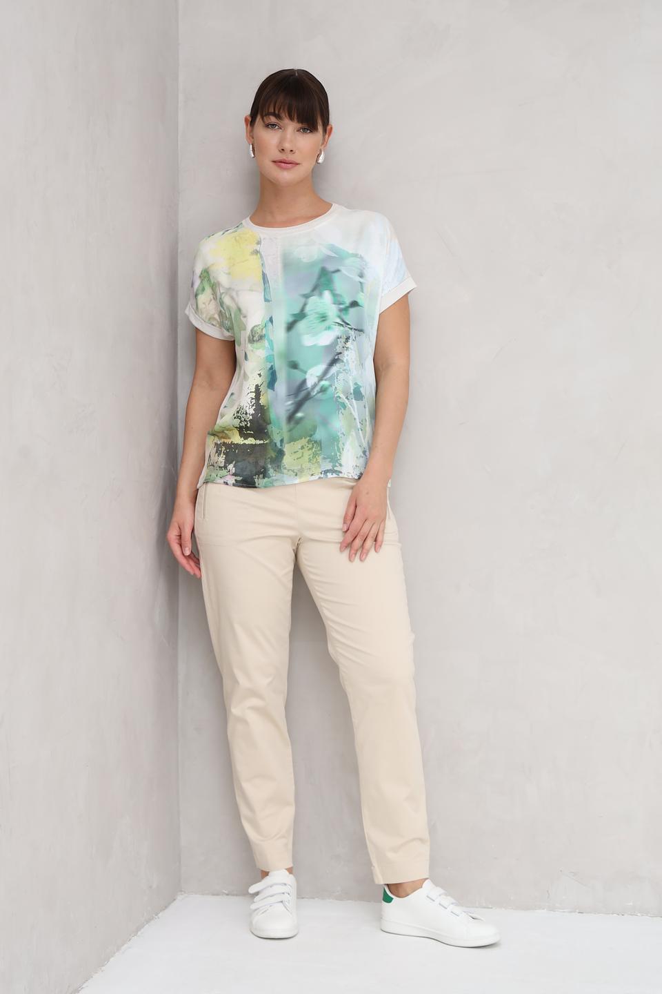 Блуза Lecomte с абстрактным принтом