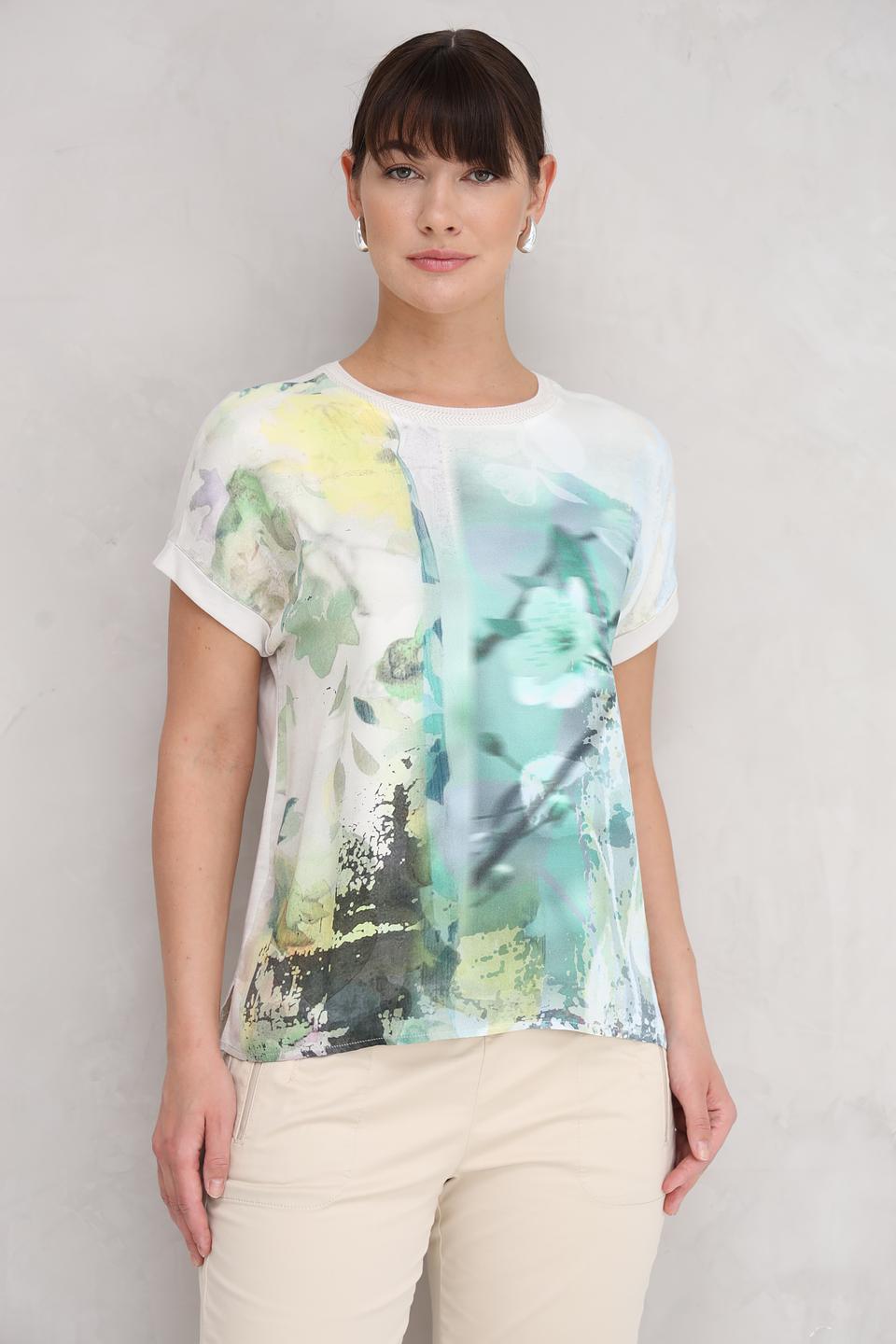 Блуза Lecomte с абстрактным принтом