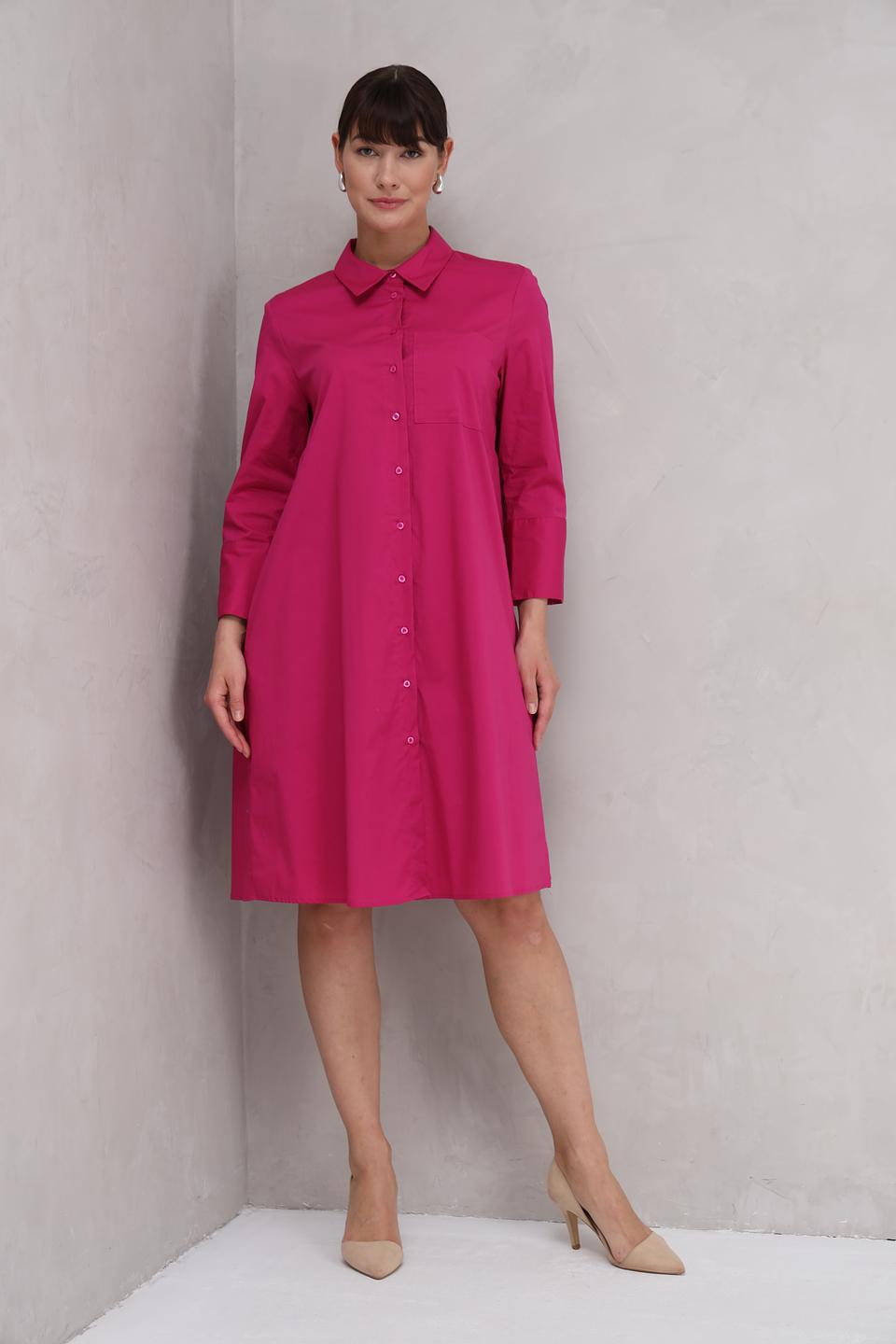 Платье рубашка Oui фуксия