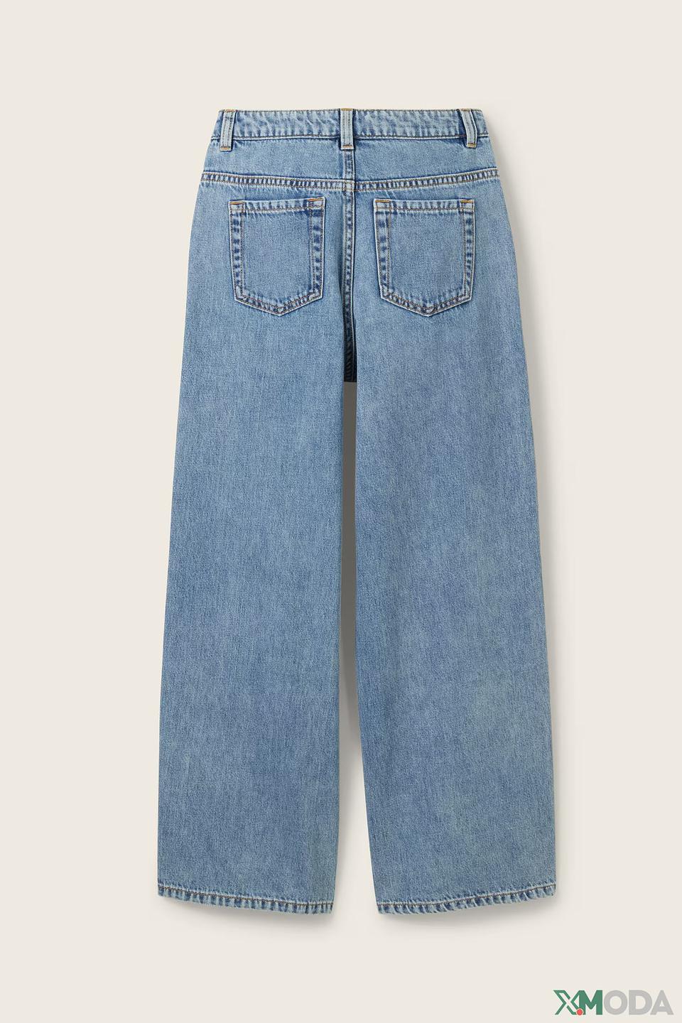 Джинсы Tom Tailor дев. широкие голубые