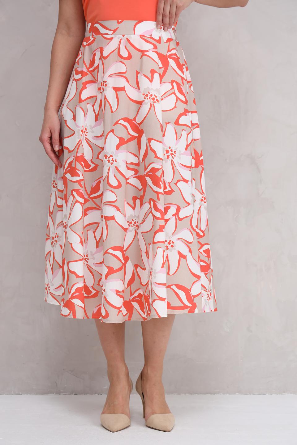 Юбка You Just White с цветочным принтом