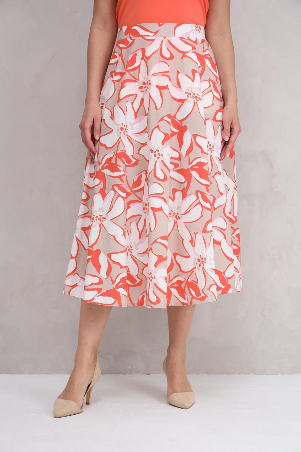 Юбка You Just White с цветочным принтом